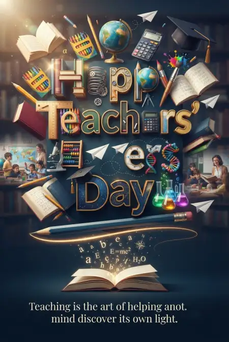 Free Teachers Day Greetings In English Image Download