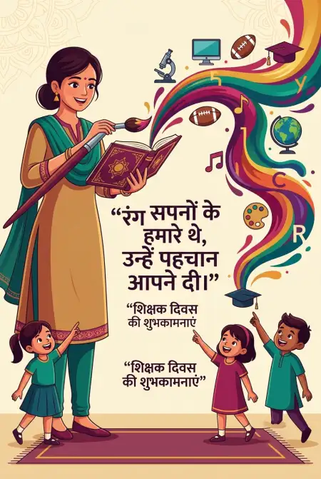 Teachers Day Hindi Wishes For Social Media - Free Teachers Day Wishes In Hindi Download