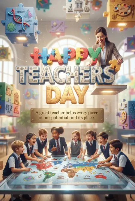 Teachers Day India 2026 School Poster - Free Teachers Day India 2026 Download