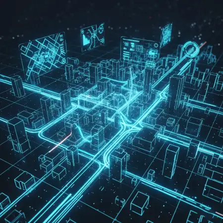 Tech Background With Glowing Lines - Free Tech Background Download