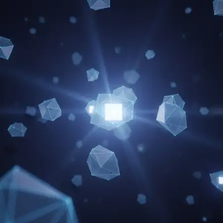 Tech Background With Glowing Particles 2 - Free Tech Background Download