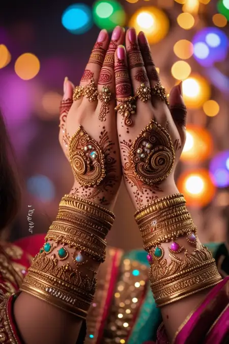 Teej Mehndi Design Front And Back - Free Teej Mehndi Design Download