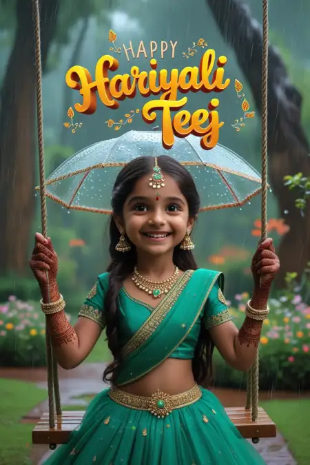 Teej Special Transparent PNG For Photoshop - Free Happy Hariyali Teej Download