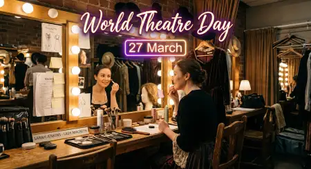 Theatre Day Social Media Post For Small Business - Free World Theatre Day Download