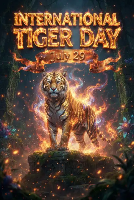 Tiger Day 2026 Cinematic Artwork - Free International Tiger Day 2026 Download