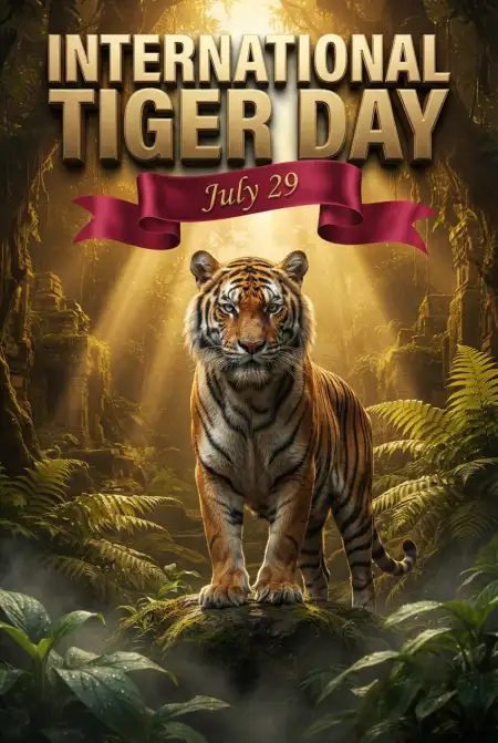 Tiger Day 2026 Free Download Png - Free International Tiger Day 2026 Download