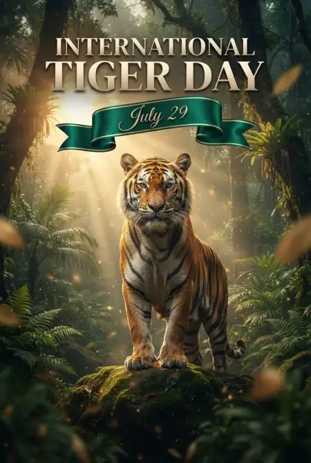 Tiger Day 2026 Photoshop Psd - Free International Tiger Day 2026 Download