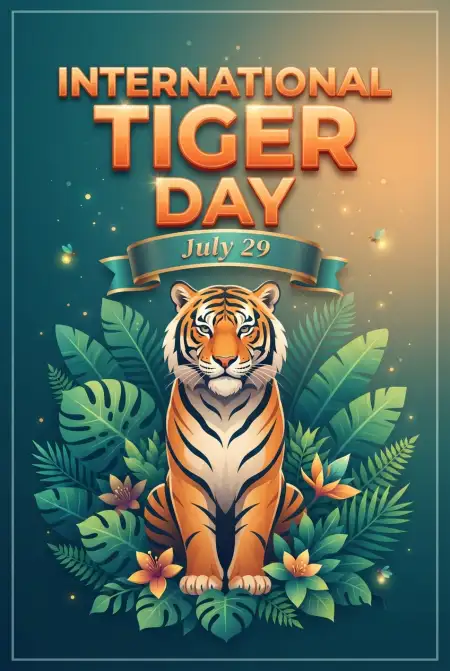 Tiger Day 2026 Vector Background - Free International Tiger Day 2026 Download