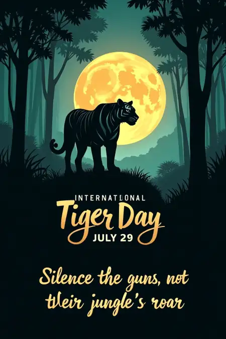 Tiger Day Digital Art Poster Download - Free International Tiger Day Download