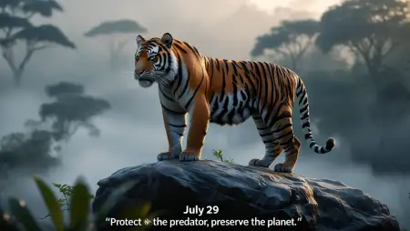 Tiger Photo For Social Media Awareness - Free International Tiger Day Download