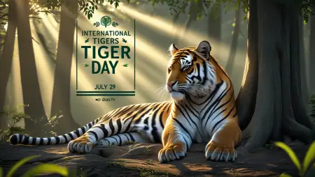 Tiger Theme Poster For July 29 - Free International Tiger Day Download