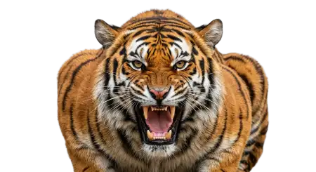 Tiger With Open Mouth Png - Free Tiger Png Download