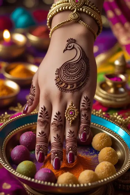 Top Mehndi Artists Design For Teej - Free Hariyali Teej Mehndi Design Download