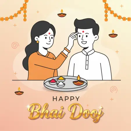 Touching Happy Bhai Dooj 2025 Wishes For Distant Sister - Free Happy Bhai Dooj 2025 Wishes Download