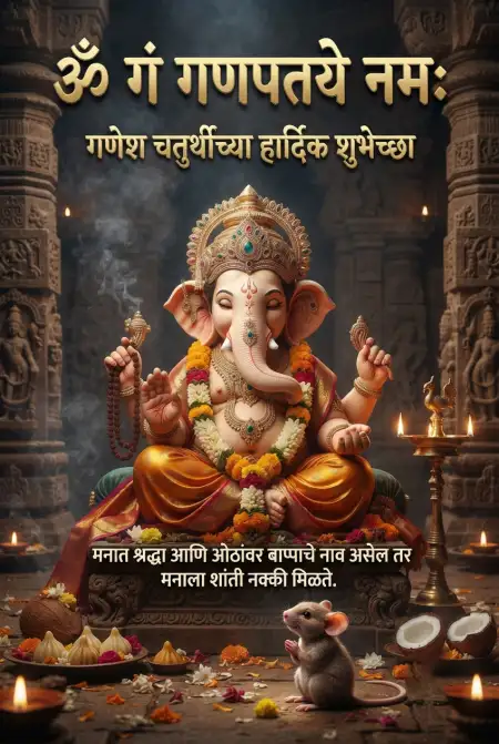 traditional ganesh chaturthi wishes in marathi - Ganesh Chaturthi Wishes In Marathi
