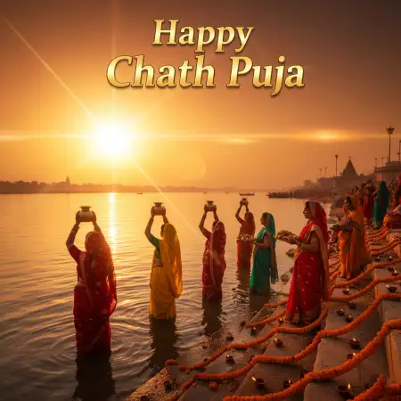 Free Traditional Happy Chhath Puja Wishes Messages Background Download