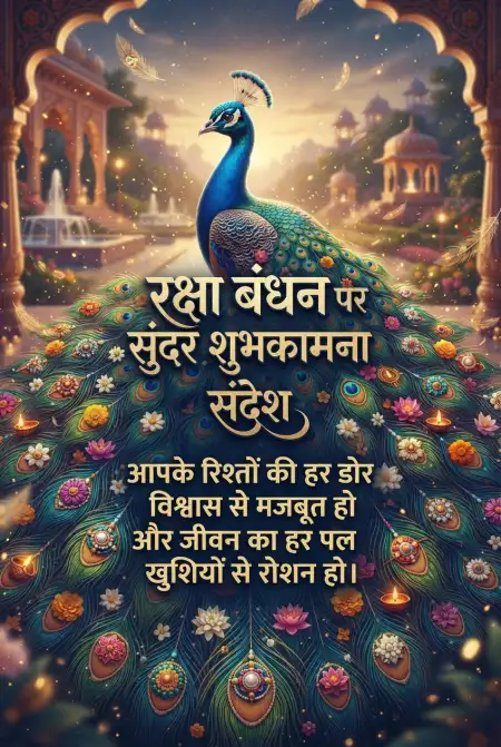 Free Traditional Indian Folk Art Raksha Bandhan Hindi Text Creative Greeting Image Image Download