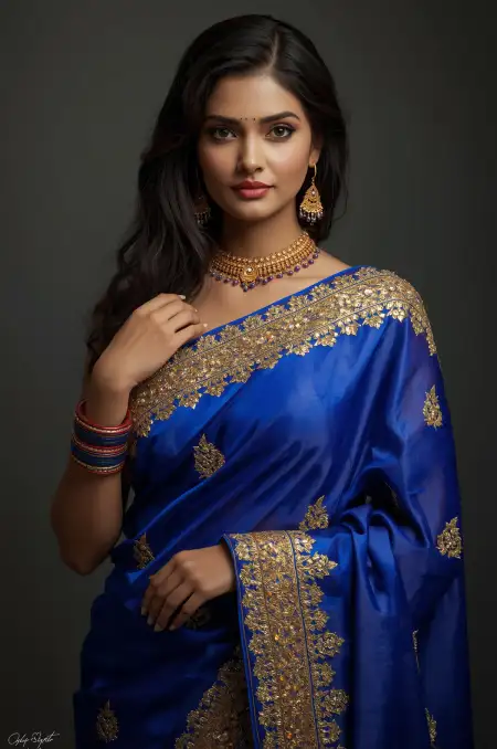 Traditional Indian Girl Blue Lehenga Images HD - Free Blue Images Download