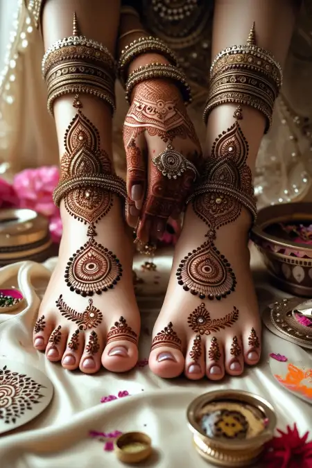 Traditional Indian Mehndi Design Photo