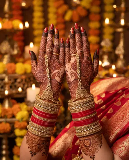 traditional karwa chauth peacock mehndi design