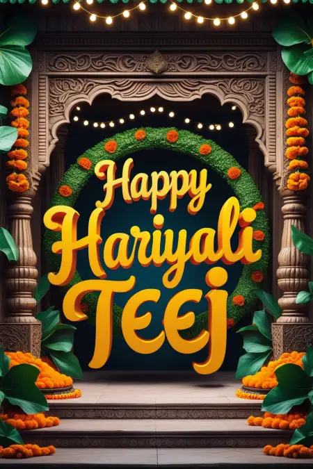 Traditional Pooja Thali Decoration For Teej - Free Happy Hariyali Teej Download