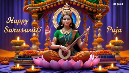 traditional saraswati puja hd images