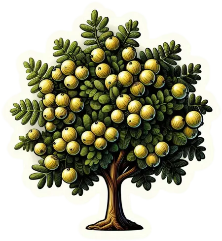 transparent amla tree png file for background removal