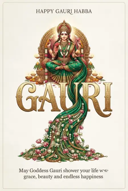 trending gauri habba wishes images 2026 - Happy Gauri Habba Wishes 2026