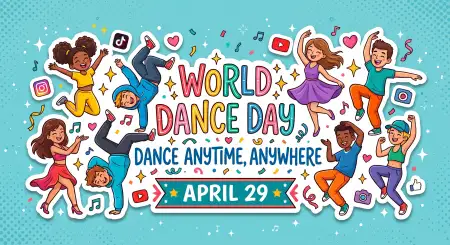 Free Trending Hashtags For World Dance Day Transparent PNG Download
