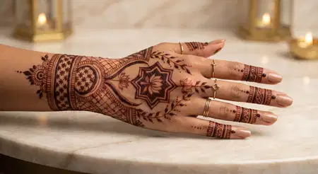 trending karwa chauth mehndi design 2026