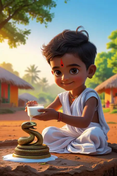 Trending Nag Panchami Image For Reels - Free Happy Nag Panchami 2025 Download