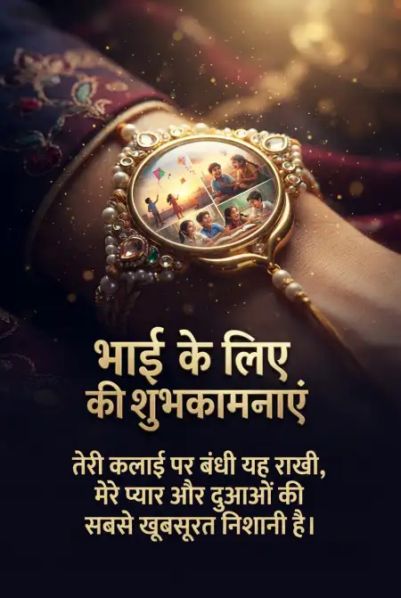 trending social media raksha bandhan hindi creative greeting poster