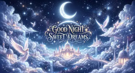 trendy good night sweet dreams status