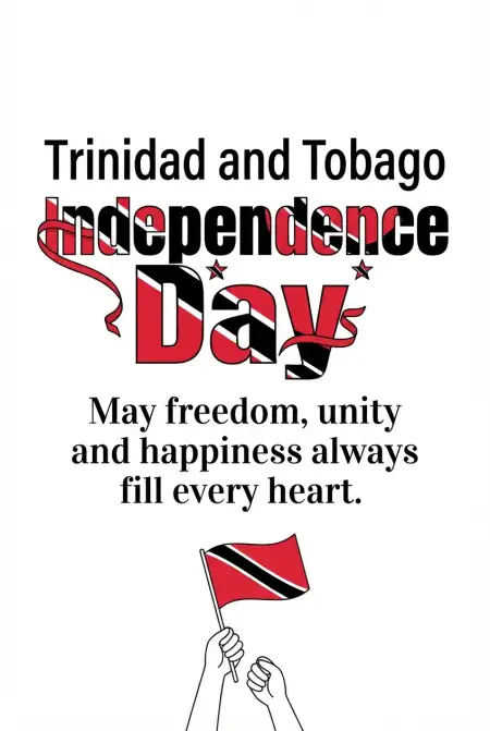Trinidad And Tobago August 31 Independence Day Wishes - Free Trinidad And Tobago Independence Day 2026 Download