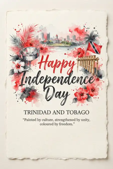 Trinidad And Tobago Independence Day 2026 Shareable Images - Free Trinidad And Tobago Independence Day 2026 Download