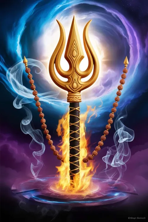 trishul fire effect shivratri festival background