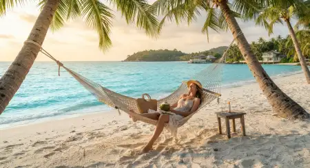 Tropical Beach Banner Design - Free Tropical Summer Background Download