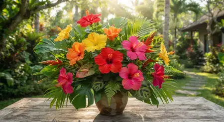 Tropical Hibiscus Background - Free Tropical Summer Background Download