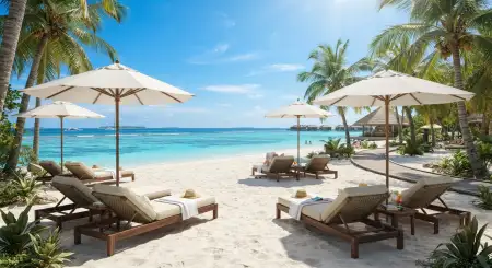 Tropical Luxury Beach Background - Free Tropical Summer Background Download