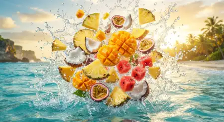 Tropical Pineapple Background - Free Tropical Summer Background Download