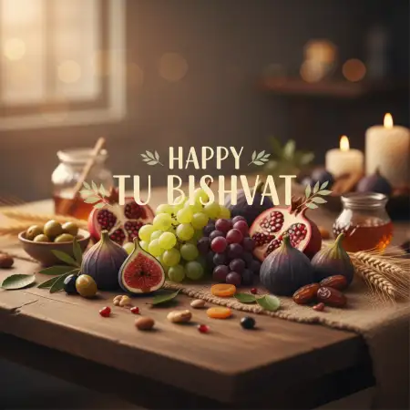 Tu Bishvat Creative Wishes - Free Happy Tu Bishvat Download