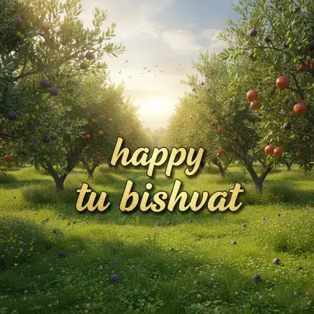 Tu Bishvat Happiness And Harmony Wishes - Free Happy Tu Bishvat Download