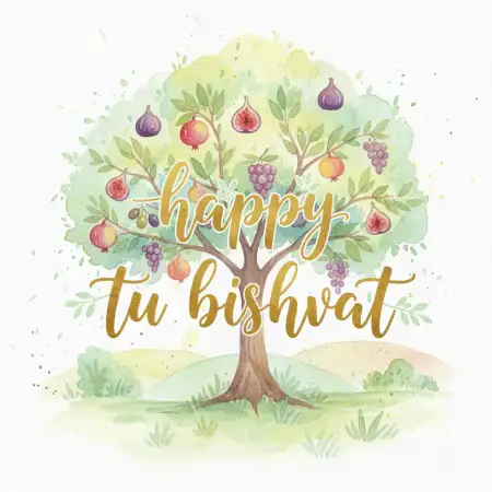 Tu Bishvat Tree Illustration Quotes - Free Happy Tu Bishvat Download