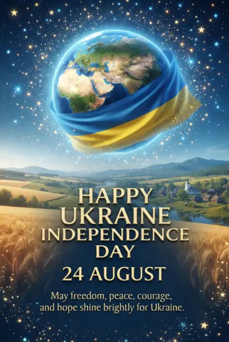 Ukraine Independence Day 2026 Greetings In Ukrainian - Free Ukraine Independence Day 2026 Download