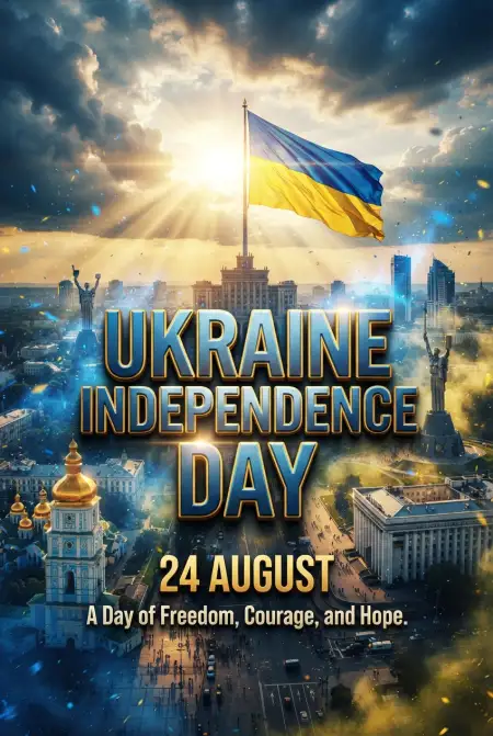 Free Ukraine Independence Day 2026 Social Media Poster Templates Image Download
