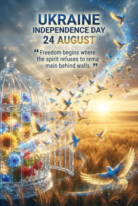 Free Ukraine Independence Day 2026 Solidarity Messages Image Download