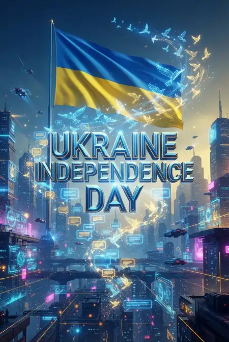 Free Ukraine Independence Day 2026 Tiktok Video Poster Ideas Image Download