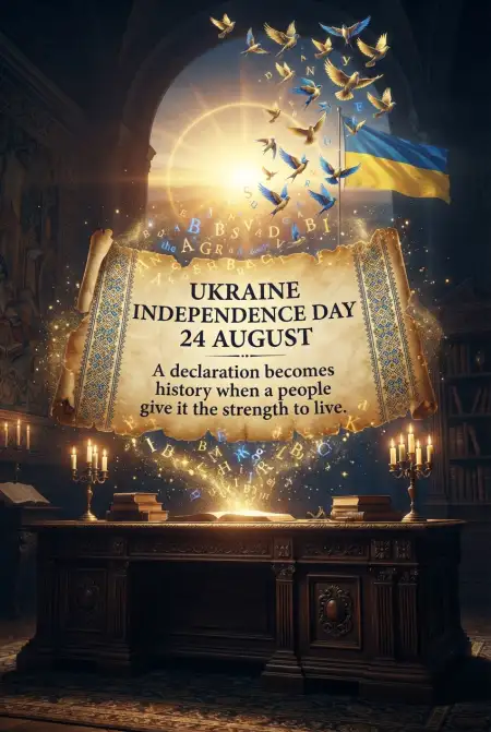 Free Ukraine Independence Day 2026 Wishes In Ukrainian Image Download