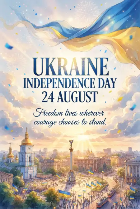 Free Ukraine Independence Day 2026 Wishes Image Download