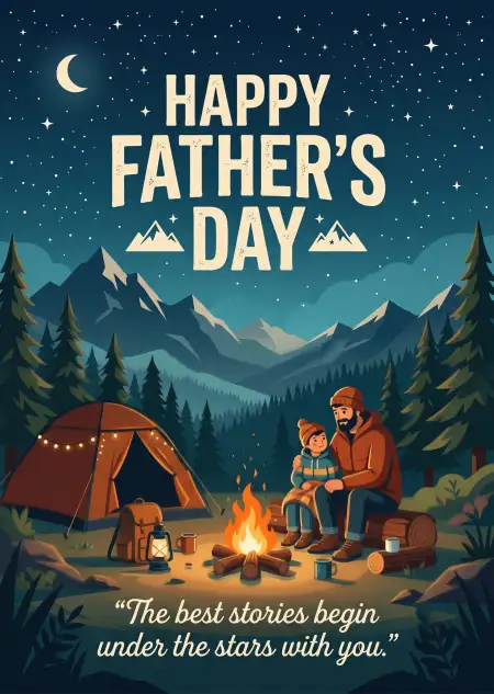 Unique Fathers Day Greeting Card Design - Free Happy Fathers Day Greeting Card Download